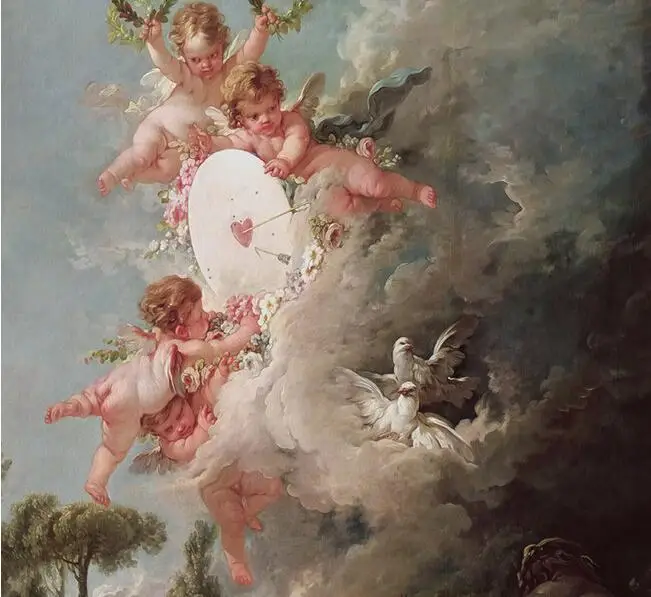 3d обои на заказ настенные нетканые для комнаты европейская картина маслом Cupid angel