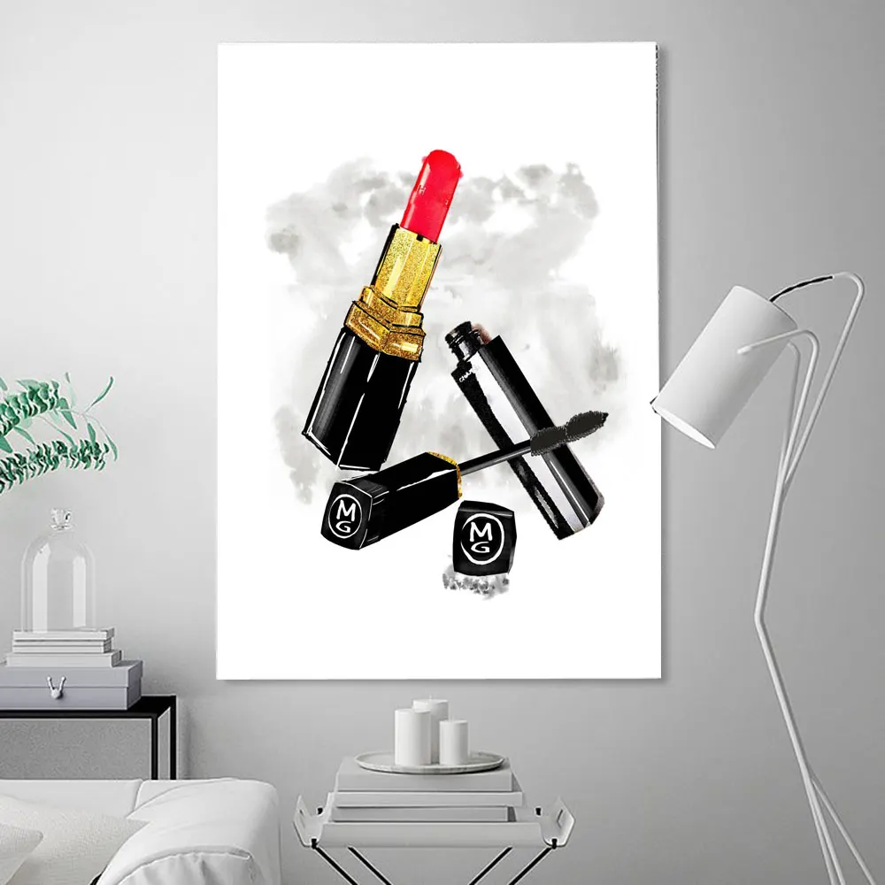 Художественный принт губной помады Скандинавский современный парфюм на высоких