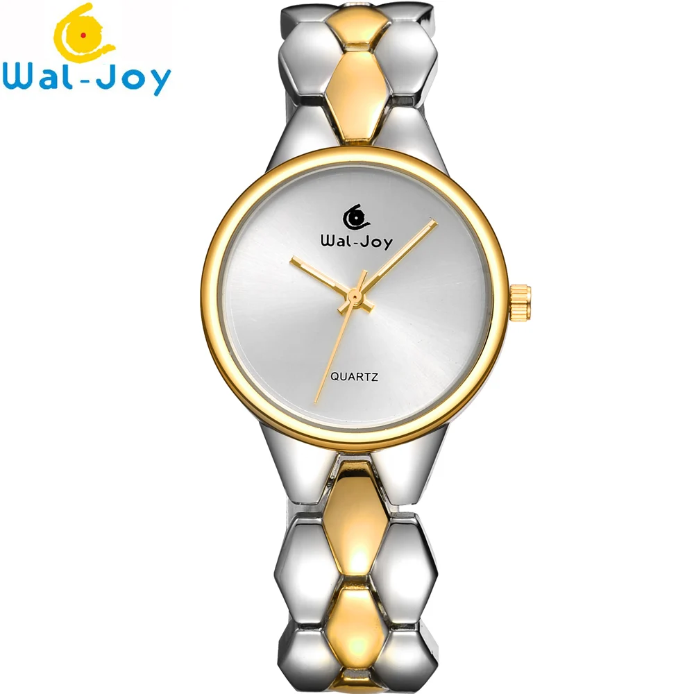 Золотые женские часы Wal-Joy роскошные Брендовые Часы из нержавеющей стали