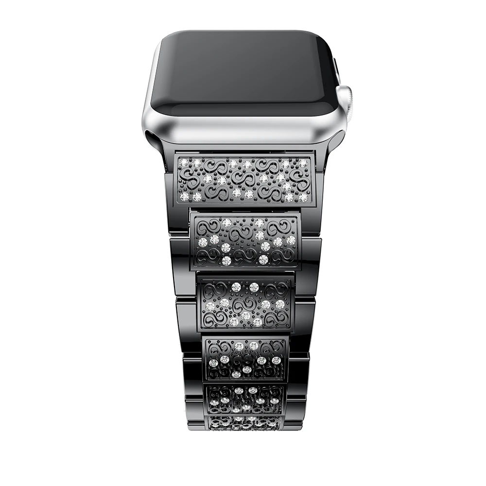Браслет стальной для Apple Watch Band 38 мм 42 люксовый ремешок iWatch 40 44 Series 2 3 4 5|Ремешки