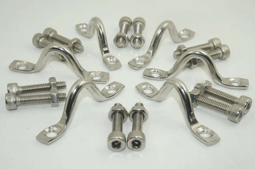 Серфинг 10 нержавеющая сталь банджи палубные петли галстук вниз Pad глаза 20