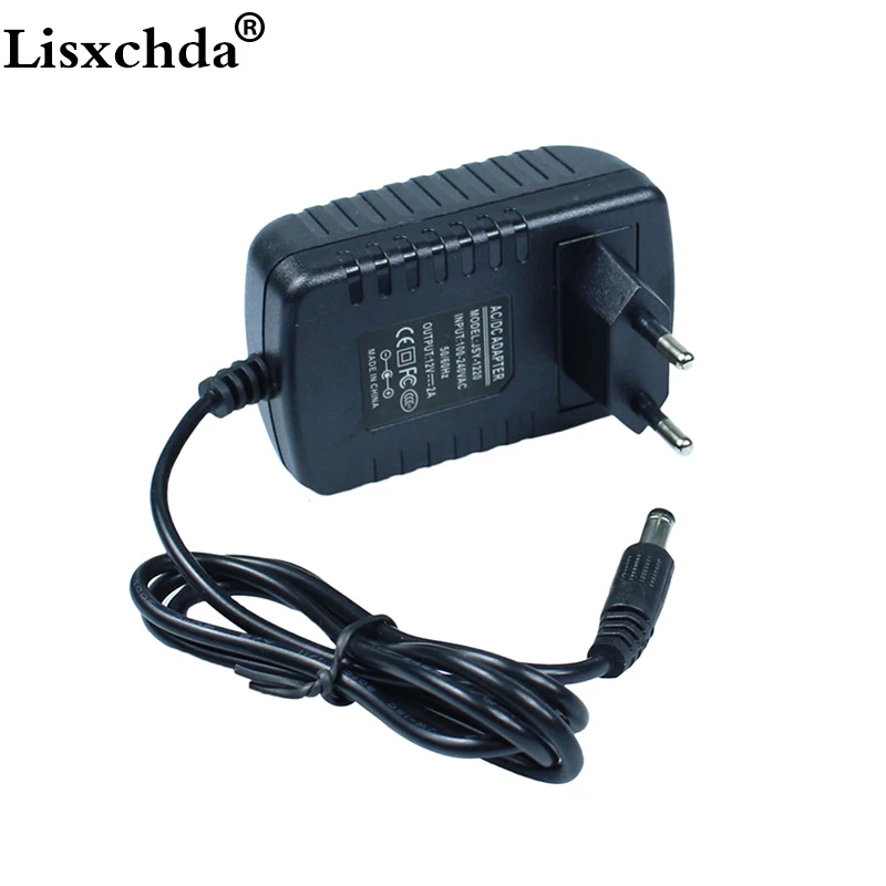 1 шт. 12V2A AC 100 V-240 адаптер конвертер DC 12V 2A 2000mA Питание ЕС Штекер 5,5 мм x 2,1 мм для Светодиодный CCTV