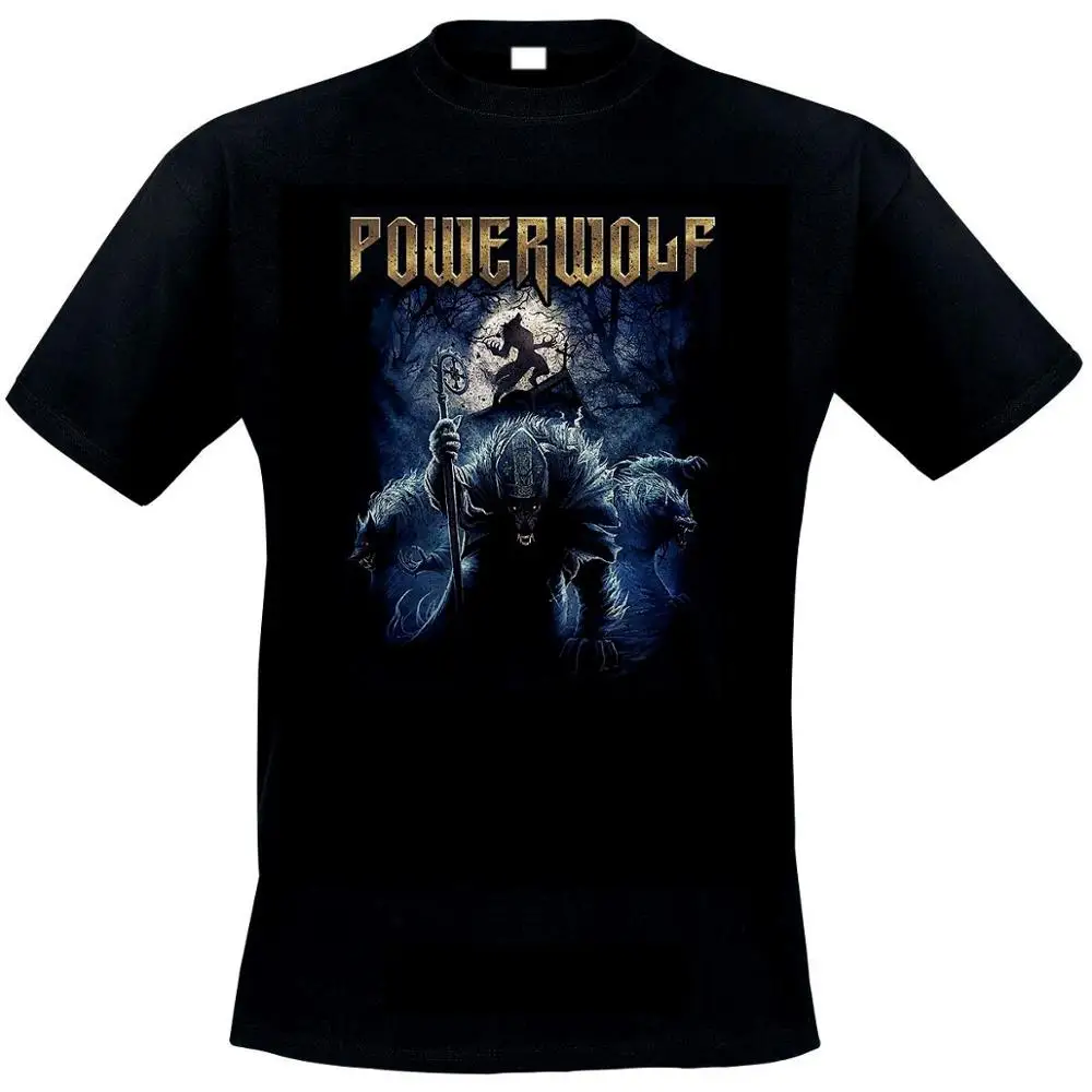 Мужская футболка Ночь оборотней Powerwolf забавная новинка летняя с короткими