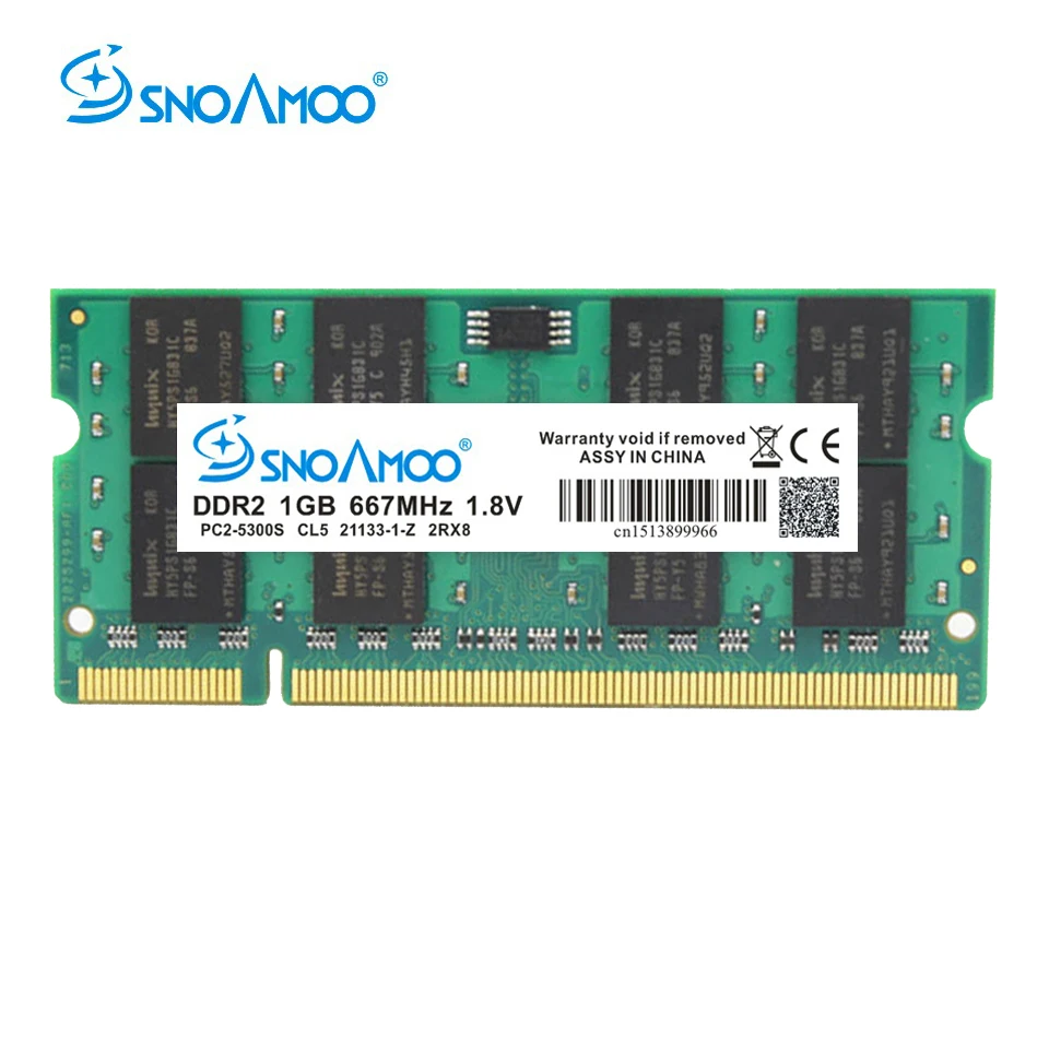 Оперативная память SNOAMOO для ноутбука DDR2 1 ГБ 667 МГц PC2 5300S 800 200Pin CL5 8 В DIMM RAM