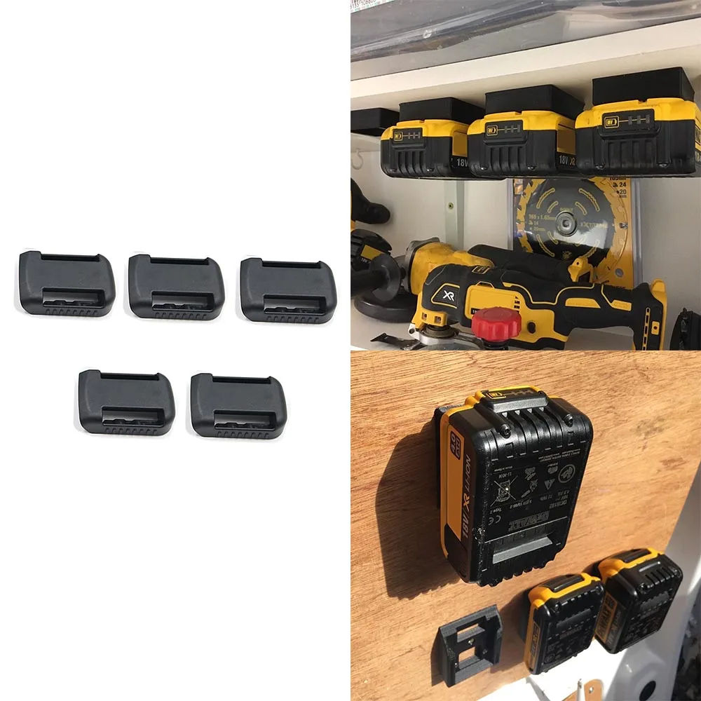Черный 5 шт. батареи крепления для DeWalt XR 18 в полка для хранения стойки держатель Слоты вешалка идеально подходит для полок в мастерских
