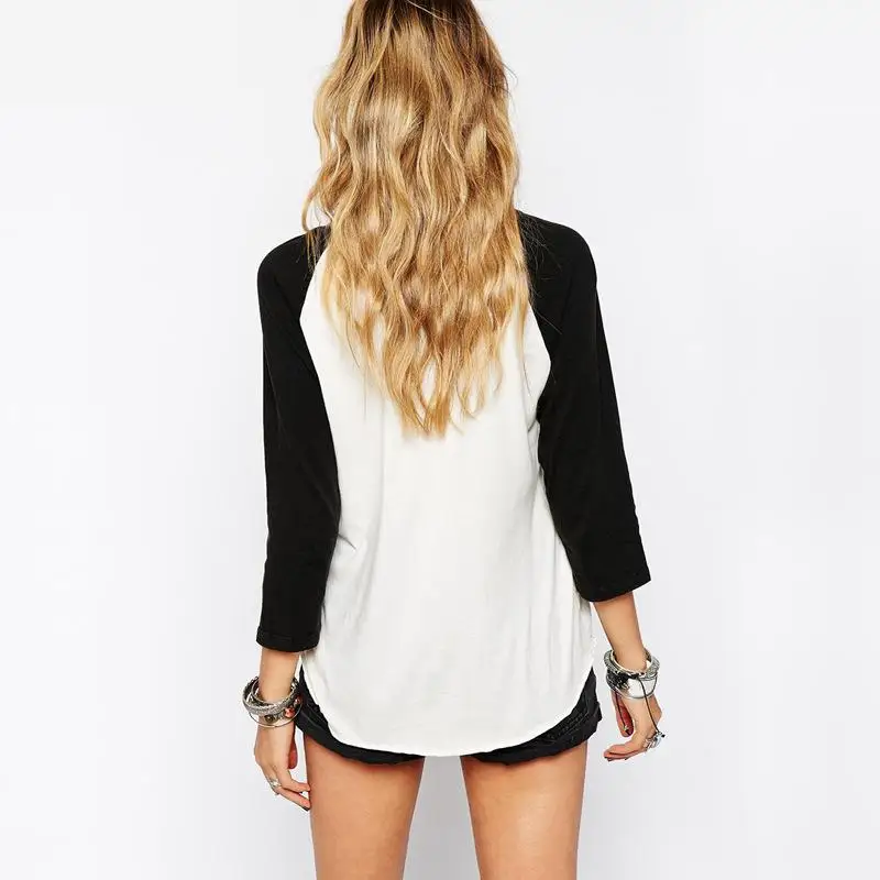 Модная футболка Для женщин 2018 Сексуальная с плеча Повседневное Топы длинным