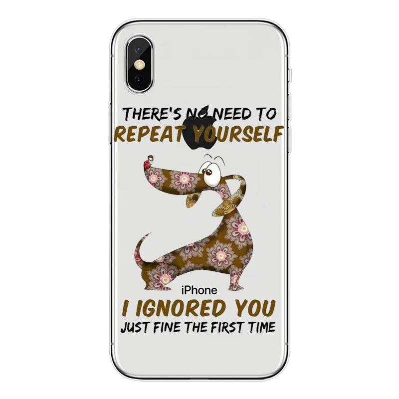 Силиконовый чехол с рисунком красивых мультяшных персонажей cao Dachshund Caso de Telefone