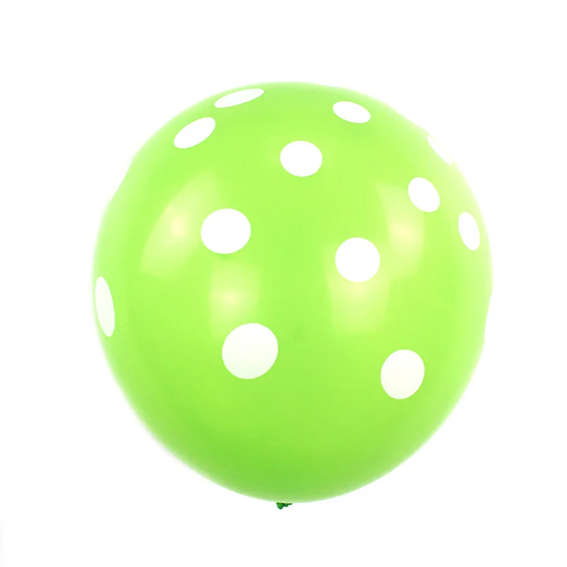 12inch dot light GRN 5 шт./лот 12 дюймов красный и черный горошек латексные надувные шары Mickey тема День Рождения globos baby shower вечерние украшения для девочек на Рождество - Цвет: 12inch dot light GRN