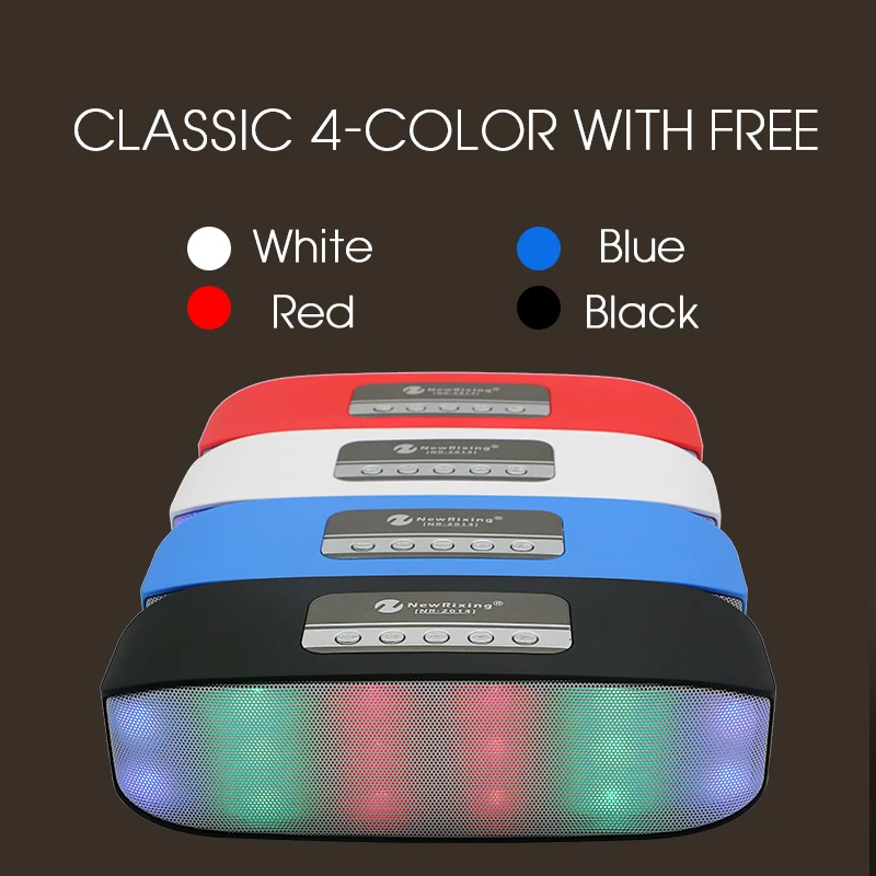 Bluetooth Колонка NewRixing портативная с микрофоном поддержка TF FM