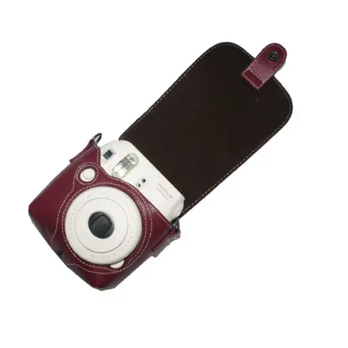 Сумка на ремне для камеры из искусственной кожи коричневого цвета защитный чехол