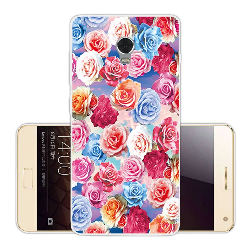 for Lenovo Vibe P1 Soft TPU Cases 5.5 inch Clear Silicone Skin Animal Back Cover Funda Shell |