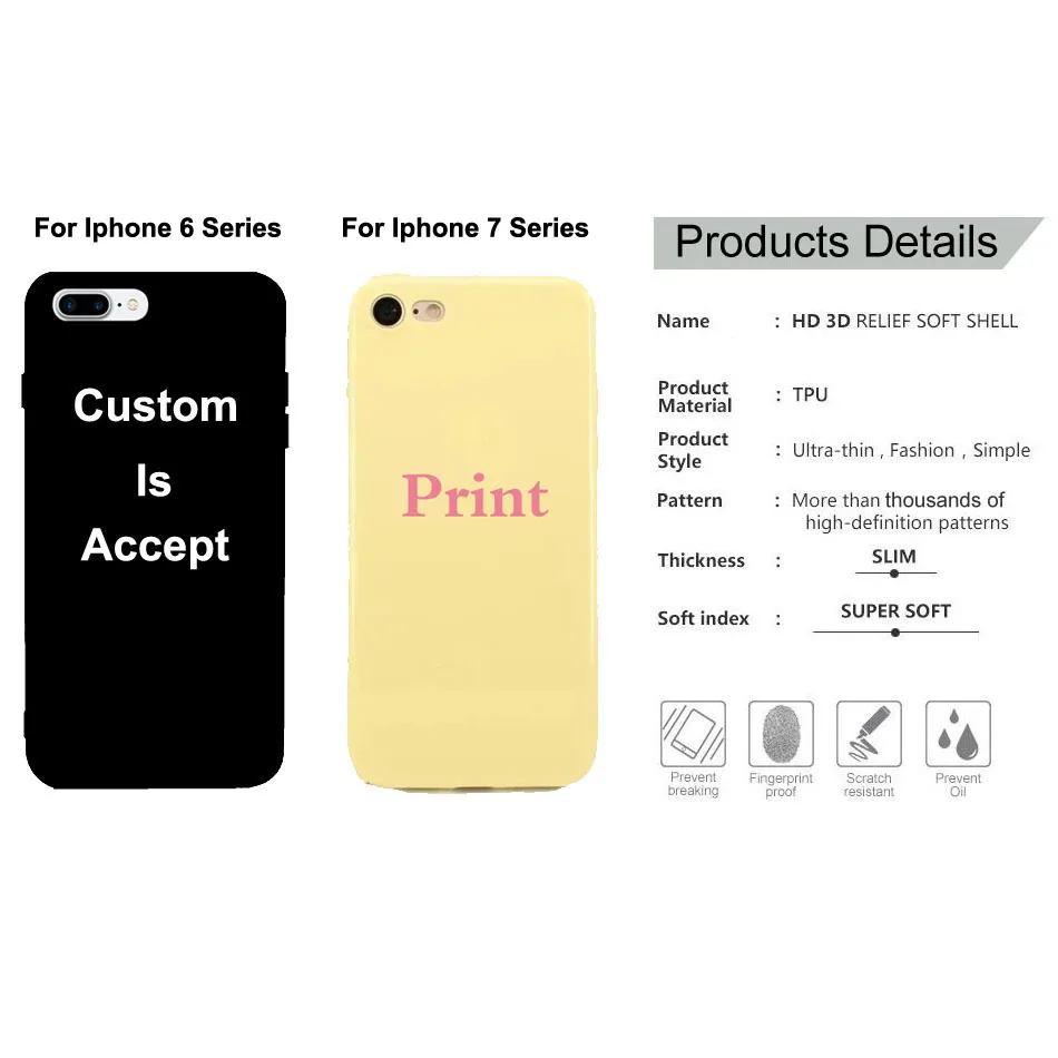 Ultra-thin Colorful Soft TPU Glaze For Iphone 7/6plus Case I Am Not A Princess Khaleesi Back Covers 7Plus/6 |