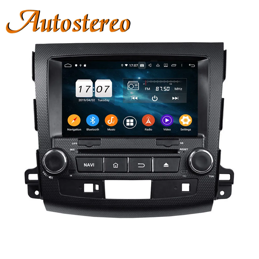 DSP Android 9 автомобильный dvd-плеер gps навигация для Mitsubishi Outlander/peugeot 4007 авто радио магнитола головное устройство мультимедиа