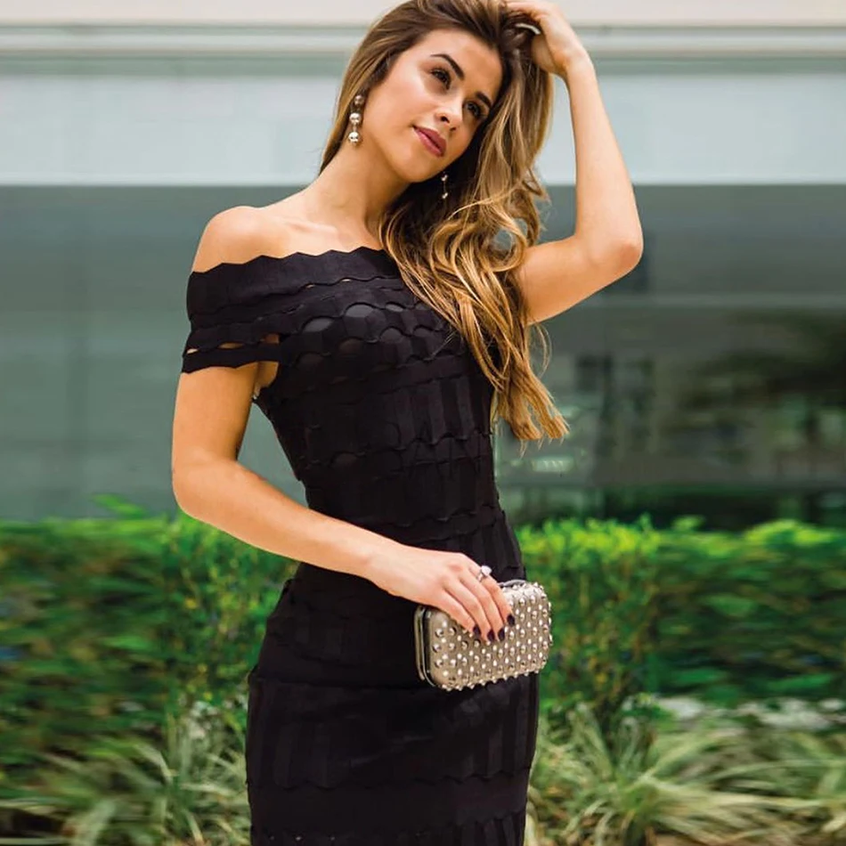 New summer wine red white black bandage dress women's celebrity pie sleeveless strapless sexy Vestidos wholesale Женская одежда