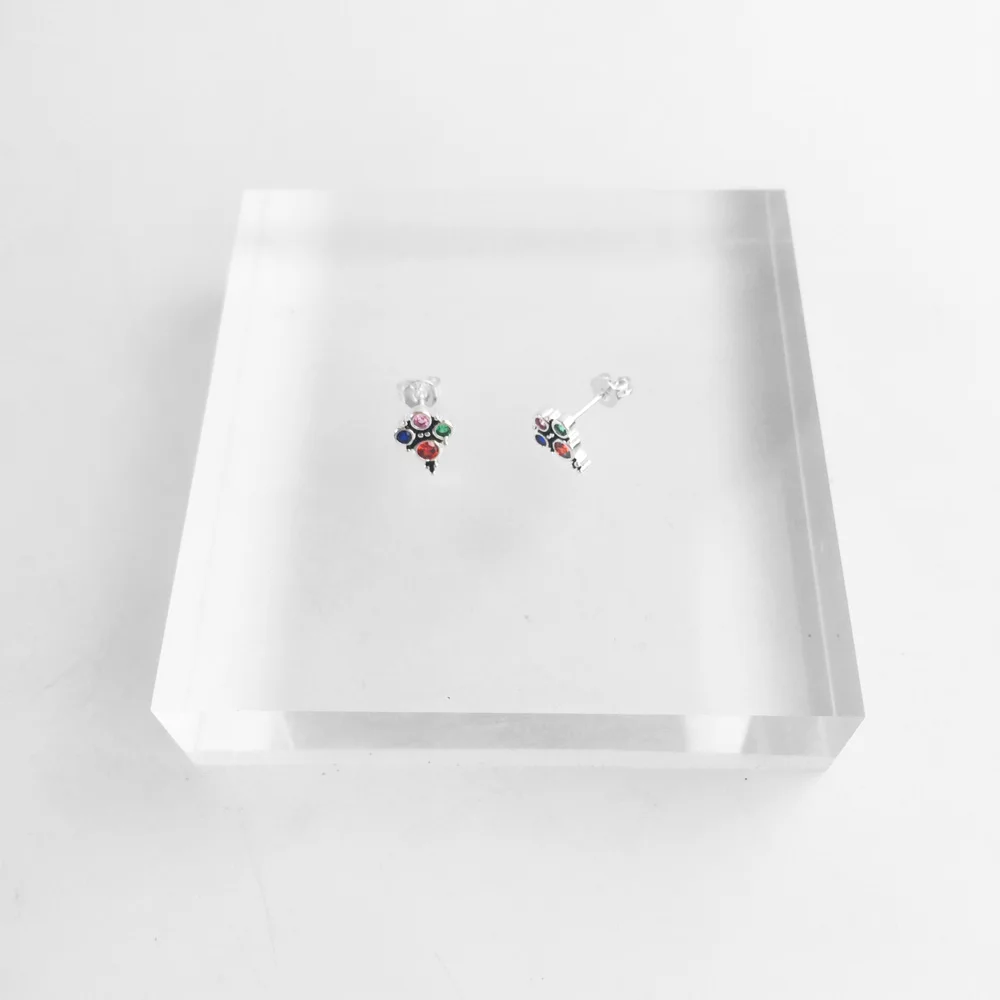 COOLFLY Royalty Colourful Stones Ear Studs For Women 2018 European High Quality Fashion Jewelry Earrings Gift Bijoux Wholesale | Украшения