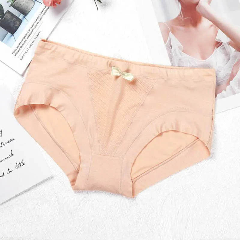 beige BllooBeell модал, женское нижнее белье, высокая посадка, трусики для женщин, девушек, сексуальные кружевные трусы, дышащие, дамское нижнее белье, большие размеры L/XL/XXL - Цвет: beige
