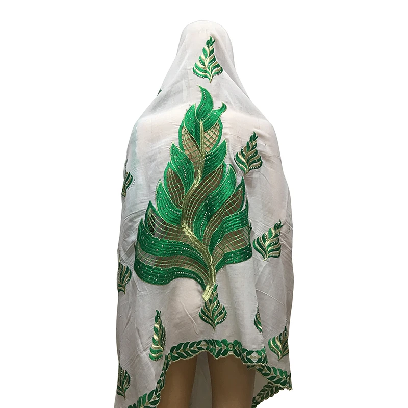 Хлопковый головной платок Африканский женский хиджаб шарф Мусульманский