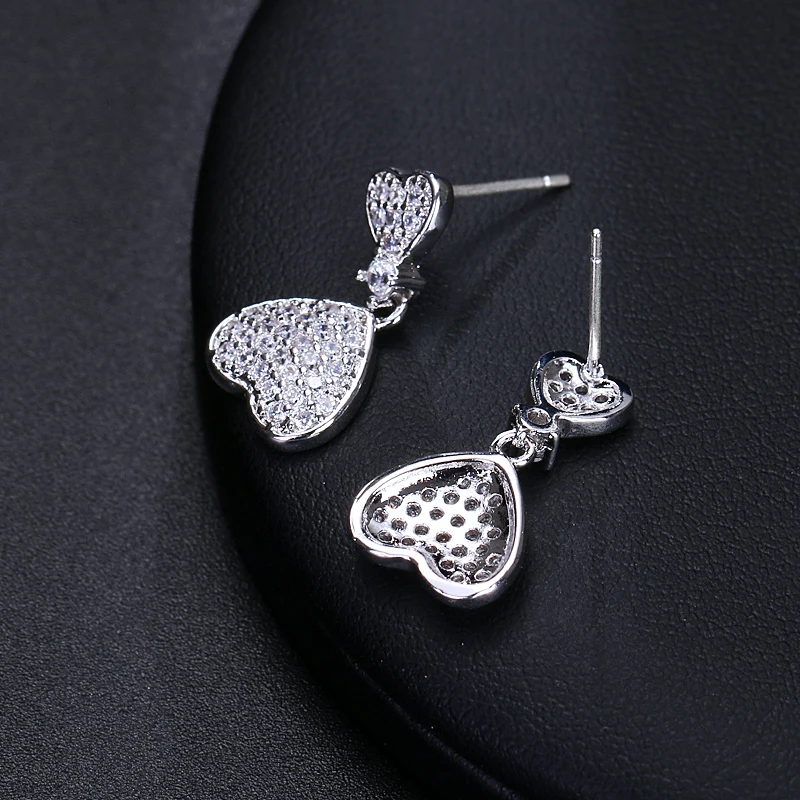 Женские серьги-подвески EMMAYA серьги с кристаллами в форме сердца и цирконием ААА