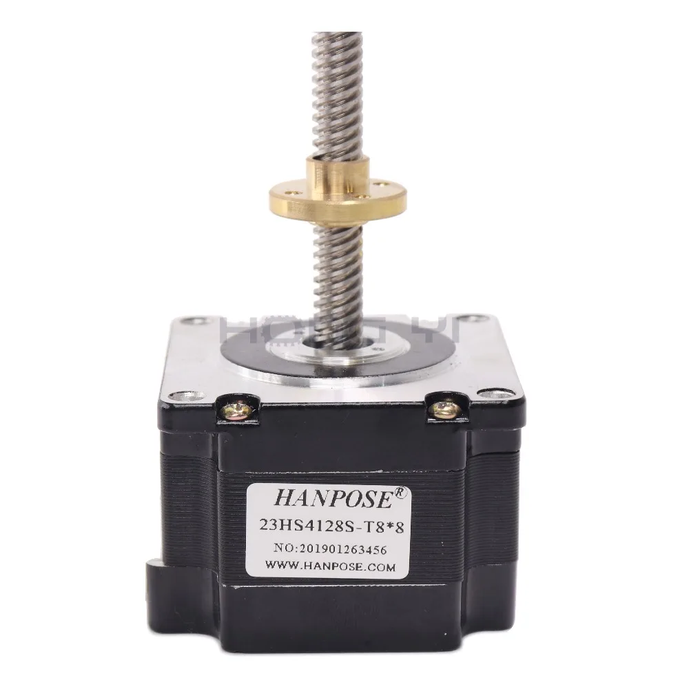 T8x8-310MM nema23 винт шаговый двигатель+ Медь гайка привести 2/4/8 мм 41 для станков с ЧПУ лазерной и 3D принтер