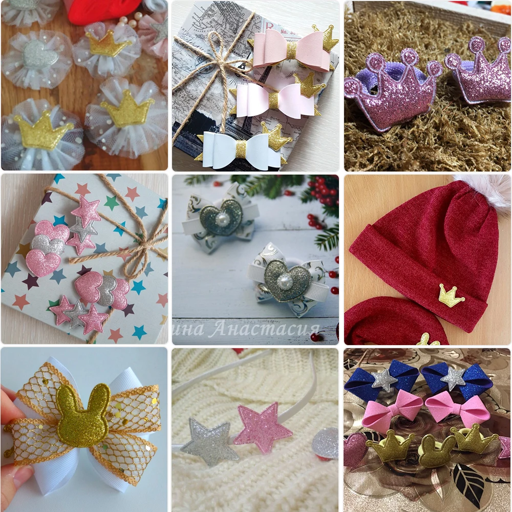 

10pcs/bag Glitter Fruits Appliques Cherry Pineapple Patches For Hat Bags Decor DIY Hair Rope Ornament Embellishment Accessories