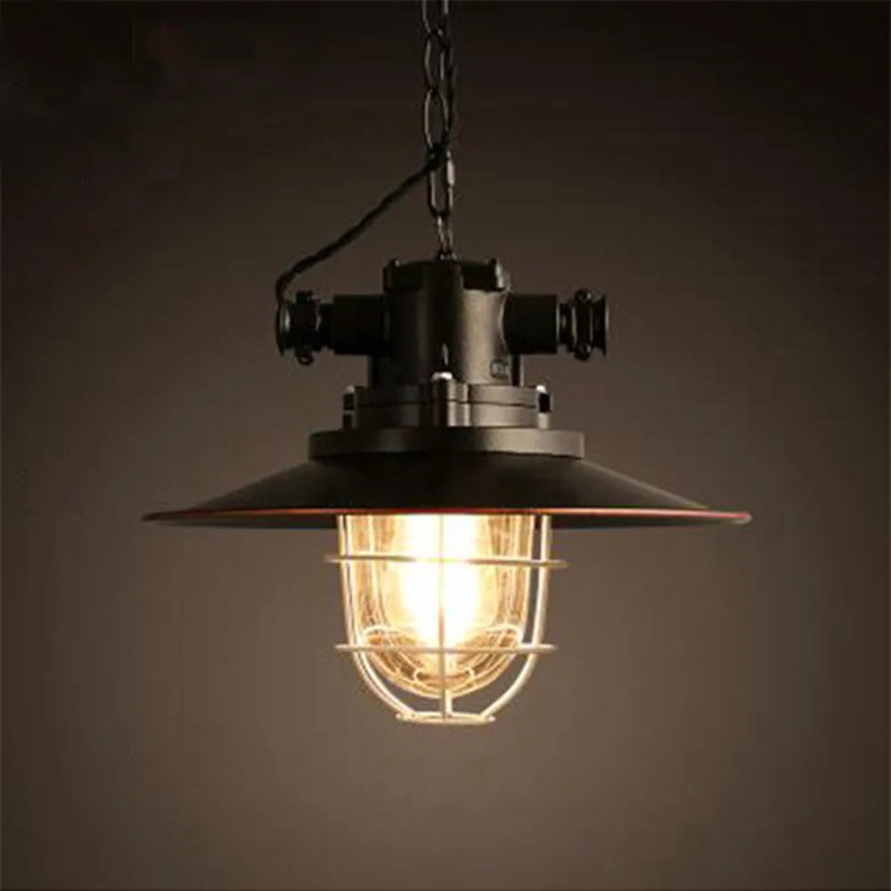 

Подвесной светильник в скандинавском стиле, потолочная лампа в старинном стиле для лофта, ресторана, бара, железная лампа с одной головкой