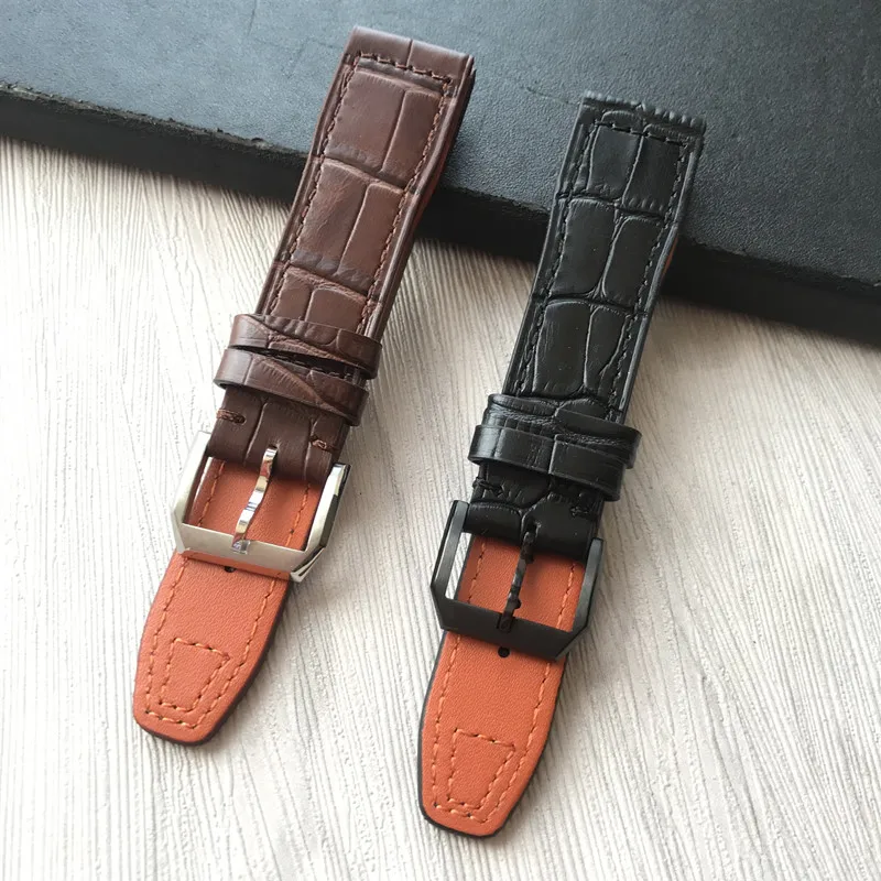 Ремешок мужской из телячьей кожи браслет для часов IW Pilot Mark III IW327004 IW377714 21 мм