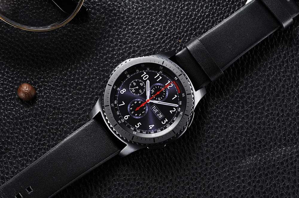 Новейший 22 мм настоящий простой кожаный ремешок для часов Ремешок для samsung gear S3 классический Frontier Ремешки для наручных часов для samsung Galaxy Watch