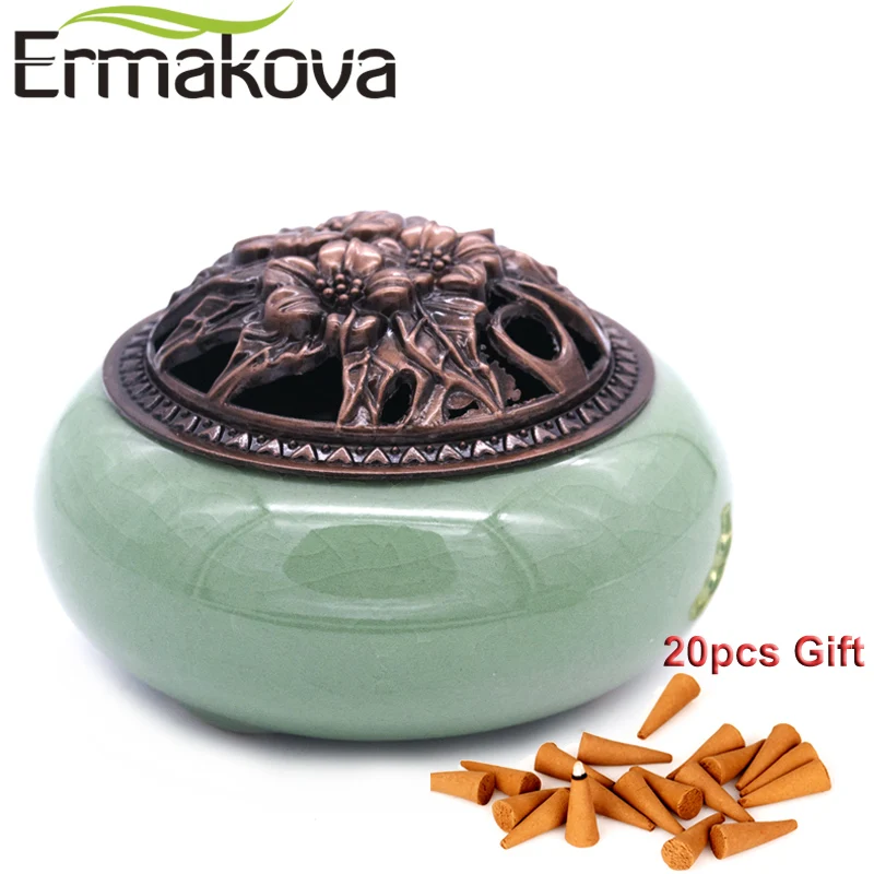 Керамическая курильница ERMAKOVA 7 5 см (2 9 дюйма) фарфоровая круглая из сандалового