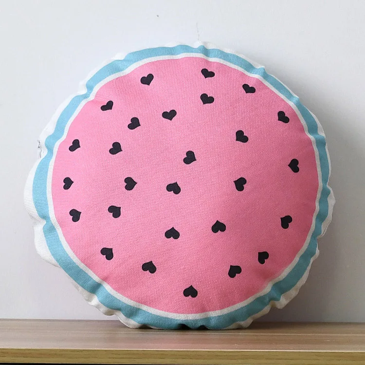 Watermelon Очаровательное украшение в детскую комнату детская подушка ананас подстилка лист подушки для взрослых Автомобильная подушка Задняя поддержка Coussin Bebe защита головы - Цвет: Watermelon