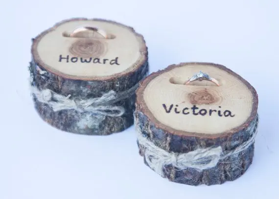 Персонализация 2 шт Свадебные подарки кольцо носитель коробка