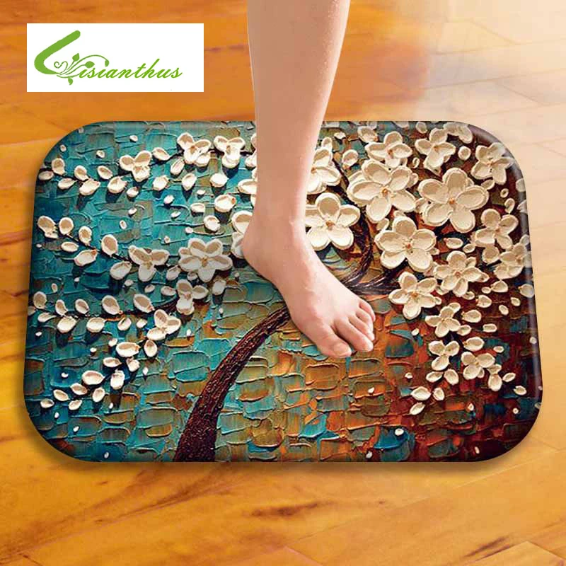 Приветственный напольный коврик коврики с рисунком масляной живописи Tapete