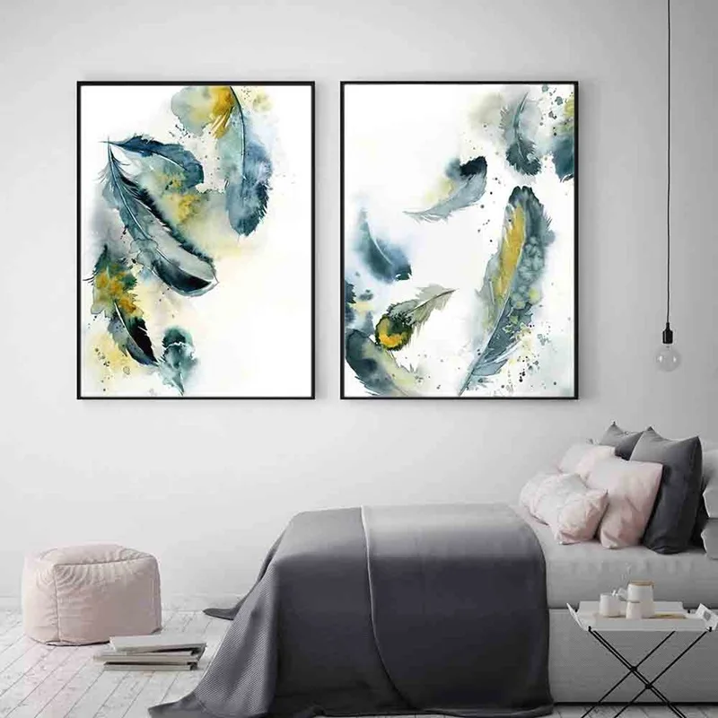 Скандинавский стиль пейзаж плакат принт минимализм настенная живопись холст