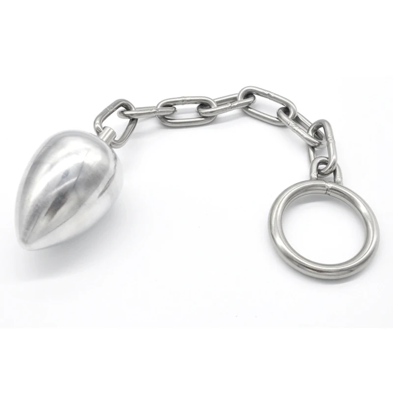 Длинная цепочка из нержавеющей стали большой анальный эспандер Анальная пробка