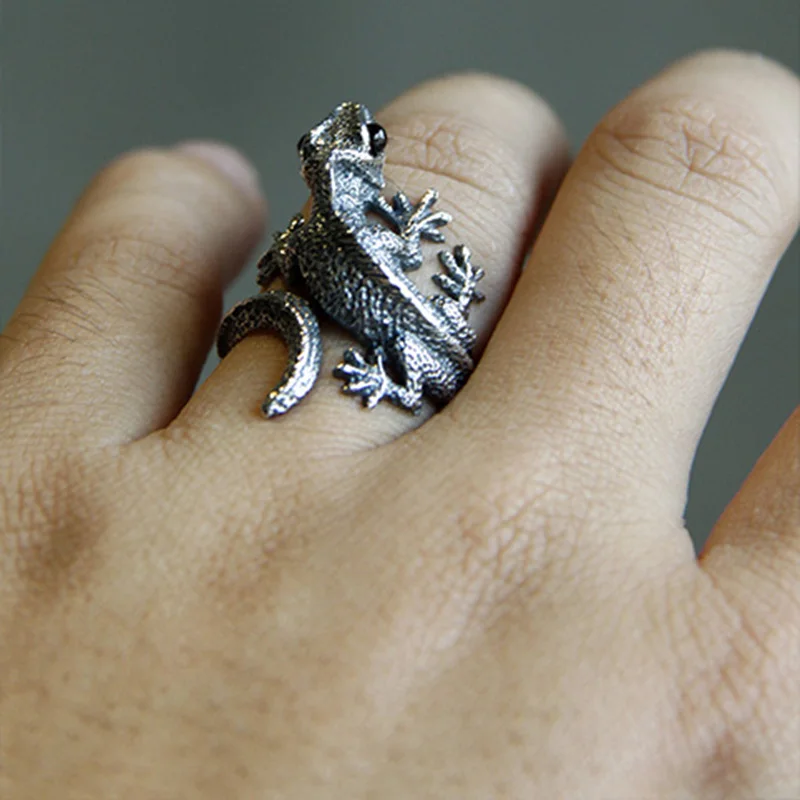Оптовые Регулируемые кольца для ящерицы кабрит Gecko хамелеон Анол ювелирные