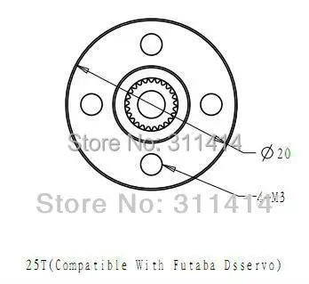 Металлический серводвигатель Круглый 25 т 5 шт./лот матальные рожки для MG995 MG996R