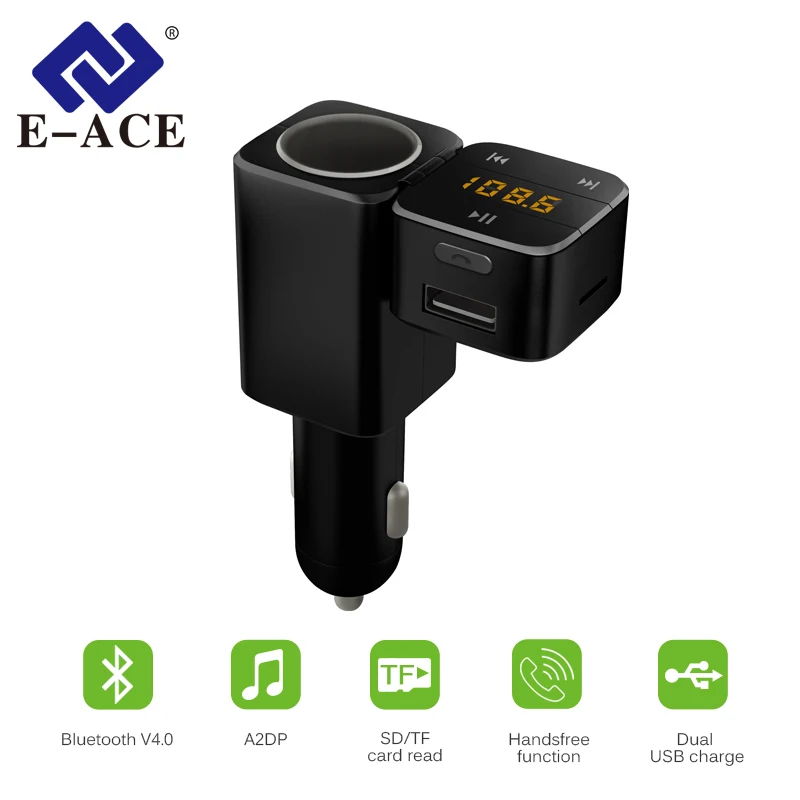 E ACE fm передатчик Aux модулятор Bluetooth Handsfree автомобильный комплект аудио mp3 плеер с