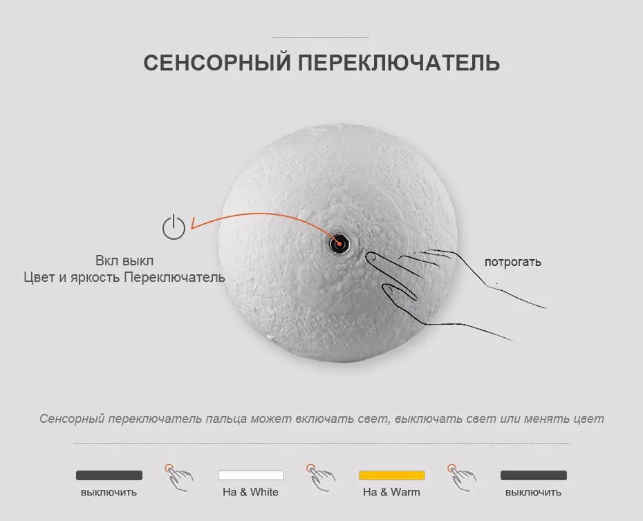 AGM свет в ночь Луна лампы 3D принт лунный свет Luna touch 2 цвета Сменные сенсорный Сенсор ночник для подарок для ребенка Домашний Декор