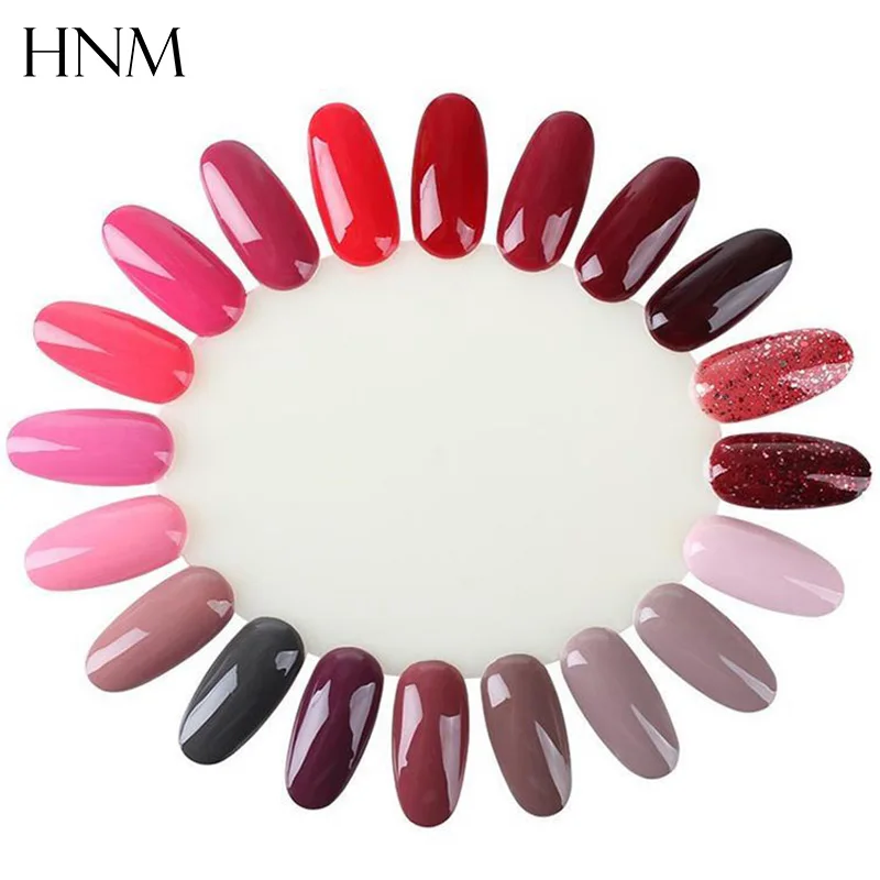 HNM 10 шт. накладные ногти Гель лак цвета маникюр практика насадки для инструментов