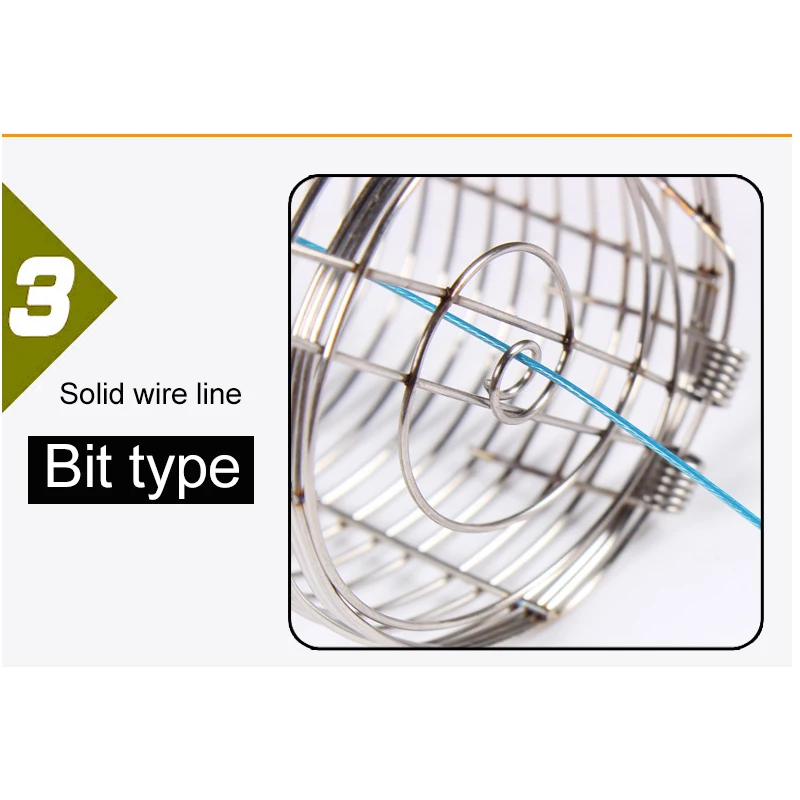 10 шт. проволочная рыболовная приманка из нержавеющей стали цилиндрическая