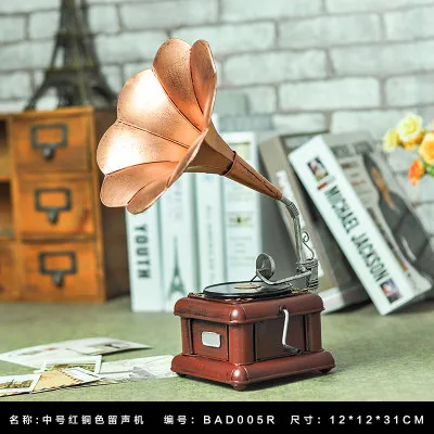 Античная модель фонографа творческий дом искусство бар черный клей записи