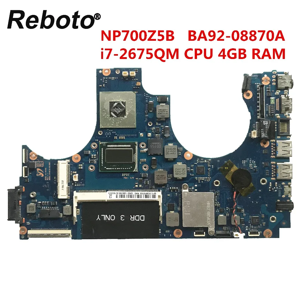 Материнская плата Reboto для ноутбука Samsung NP700Z5B 700Z5B с процессором SR02S i7 2675QM 4 Гб ОЗУ BA92