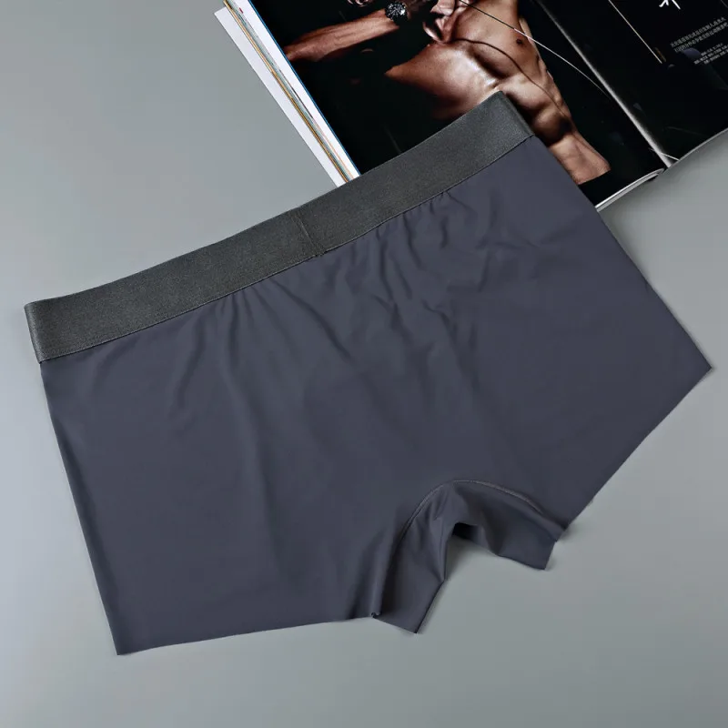 DANJIU Новое Летнее шелковое Мужское нижнее белье сексуальные боксеры шорты тонкие