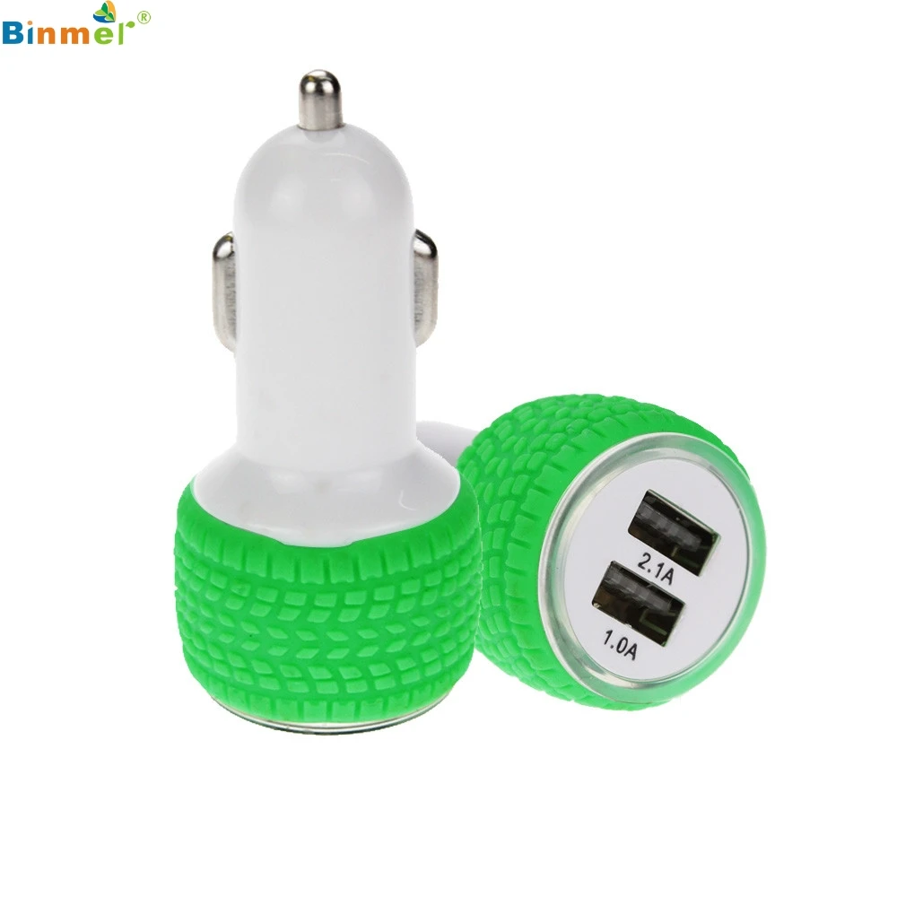 Binmer 2019 новое автомобильное зарядное устройство с двумя USB портами и светодиодной