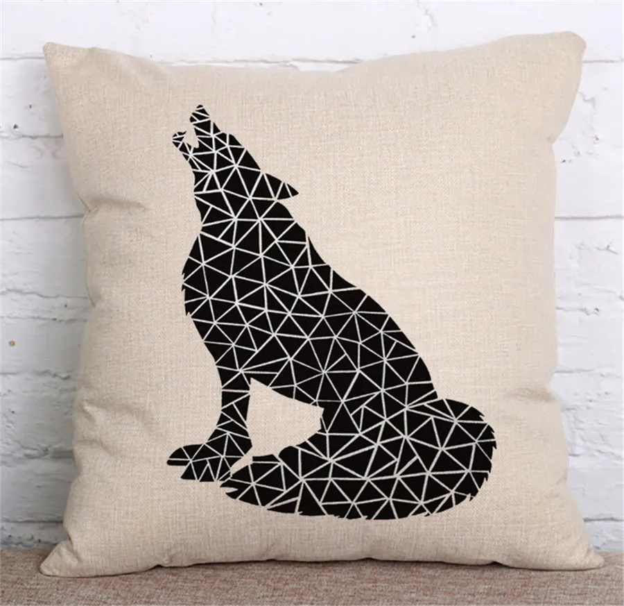 ZXZXOON модные геометрические чёрные и белые животных пятнистого оленя волк Орел