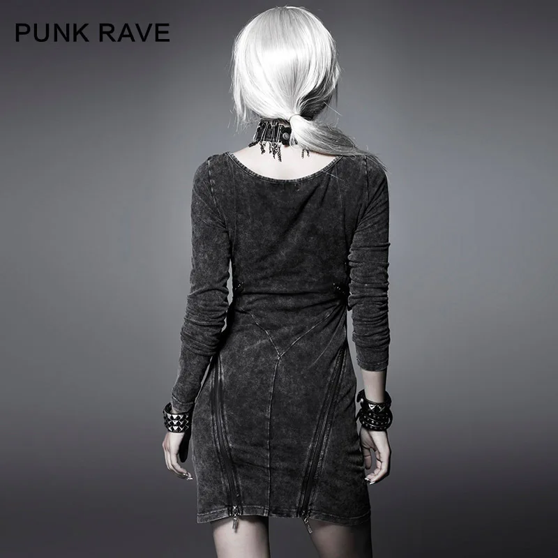 Punk rave 2017 летом лук бронзовый винтаж твердые broadcloth платье dress женщины q-211 | Женская