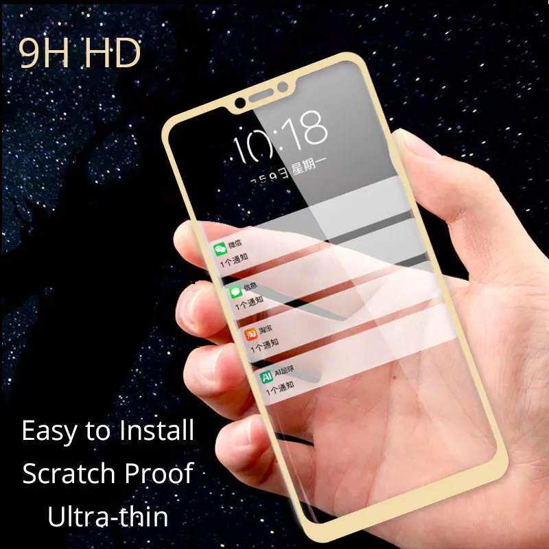 Защитная пленка Vivo Y81 с полным покрытием для экрана 9 H 2.5D стекло для телефона Vivo Y81 закаленное стекло Vivo Y81 Y 81 VivoY81 6,22 дюймов