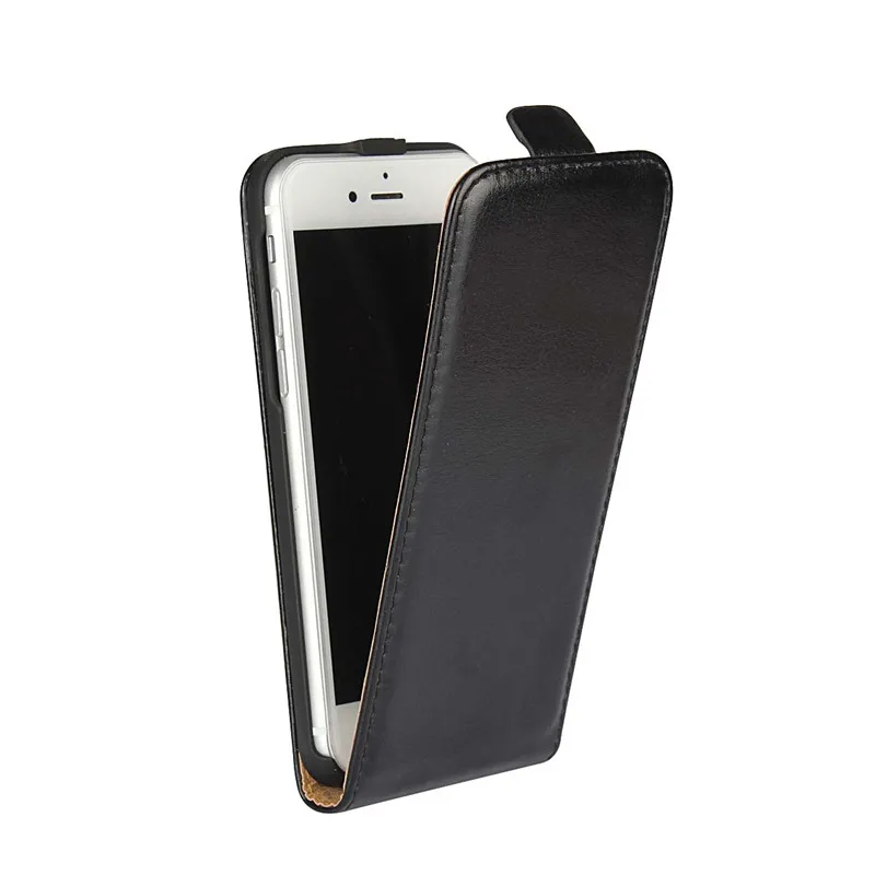Balck PDGB Флип из искусственной кожи чехол для iPhone 6 6s Plus 7 8 чехол 4 4S 5 5C SE 5S Ретро Чехол Вертикальный флип чехол для телефона магнит - Цвет: Balck