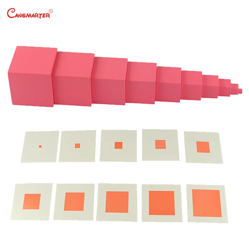 Розовые башни Beechwood Сенсорные игры, блочные игрушки, домашние Обучающие Математические Игрушки, розовые кубики для детей 3-6 лет, игрушки