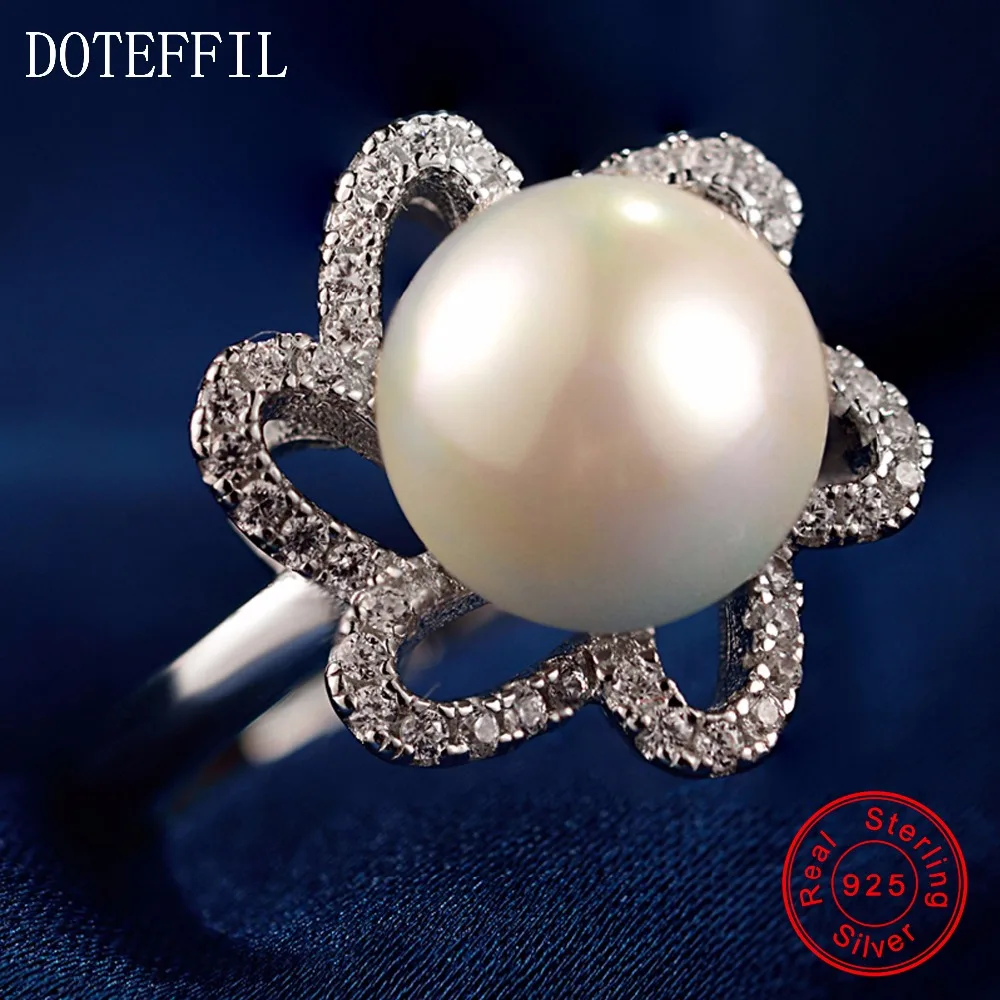 8 мм жемчужное кольцо из 100% стерлингового серебра женское очарование модное