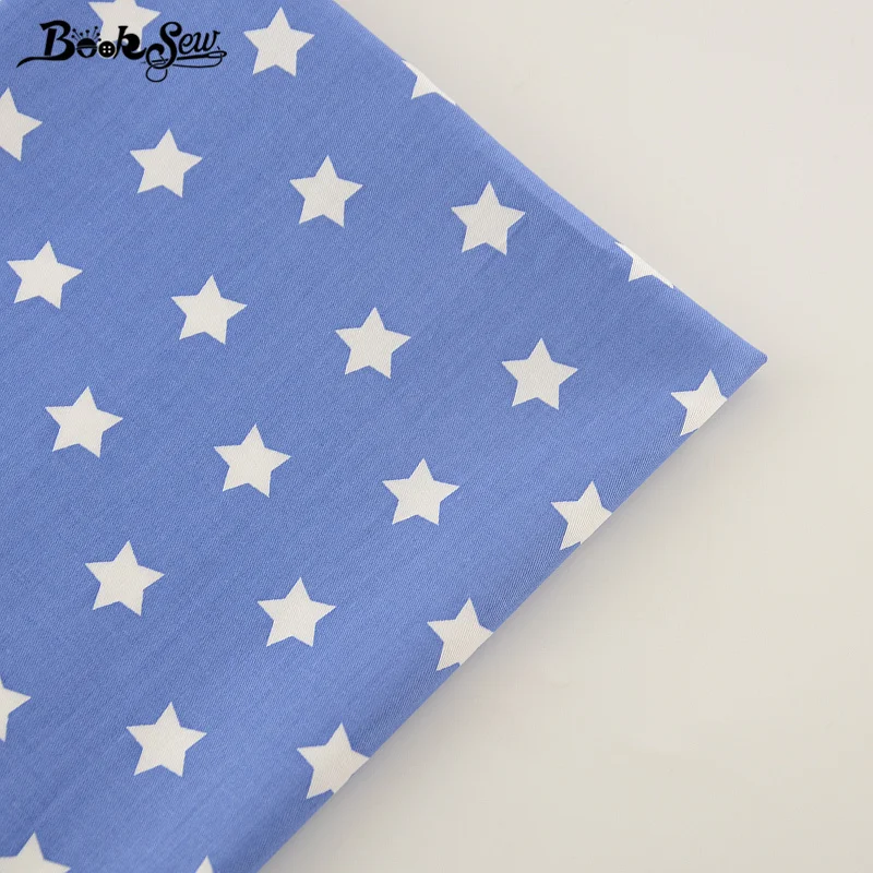 Стеганая простыня Booksew голубая хлопковая ткань твил дизайн четверть звезды